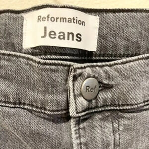 Reformation Jeans High Rise Skinny Jeans, Gray Gibson Wash size 30